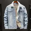 Chaqueta de Mezclilla Gruesa con Forro Polar para Otoño e Invierno Estilo Coreano para Hombre Moda Suelta Chaqueta de Trabajo Marca de Moda Ropa Superior Estilo Japonés