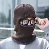 Gorro para Hombre de Invierno de una Pieza Tejido Gorro Deslizante con Máscara de una Pieza Forrado de Felpa Engrosado Resistente al Viento y al Frío Protección para los Oídos para Ciclismo