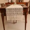 Corredor de Mesa Vintage Estilo Americano Transfronteiriço, Corredor de Mesa de Crochê de Algodão, Capa para Aparador e Rack de TV, Peça Única Dropshipping
