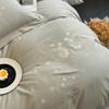 Algodón Cepillado Bordado Juego de Cuatro Piezas Estilo Mariposa Engrosado Ropa de Cama Sábanas Funda de Edredón Otoño e Invierno Cálido Juego para Dormitorio