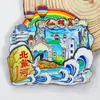 [Hebei] Shijiazhuang Chengde Qinhuangdao Atrações Turísticas Lembrancinhas Adesivos de Geladeira de Madeira Presentes Criativos Atacado