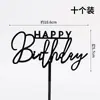 Conjunto de Toppers de Acrílico de 20 Peças para Decoração de Bolo de Aniversário, Toppers de Bandeira, Mesa de Sobremesas de Festa Trendy