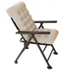 Silla plegable reclinable, adecuada para siestas en la oficina, se puede usar para sentarse o acostarse, una silla cómoda para relajarse, con respaldo, ideal para habitaciones de estudiantes o como silla de computadora