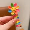 Línea Telefónica de Rollo para Niños Banda para el Cabello Artefacto para Trenzas de Niñas Banda Elástica de Goma de Girasol Elástico Alto Cuerda para el Cabello para Cola de Caballo Alta