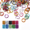 Set Combinado de Anillos de Unión de Argolla de Salto de Venta Caliente Transfronteriza Accesorios de Joyería DIY Hechos a Mano Anillo de Aluminio Colorido de 6 mm Anillo Abierto
