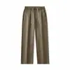 Calças de Linho Wide Leg Masculinas Finas Largas Esportivas Retas Casuais Verão Novo Estilo Tendência Caimento Calças Longas