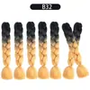 Perucas de Dreadlock de Fibra Sintética para Comércio Exterior Atacadista, Extensões de Cabelo Longo Tingidas em Degradê para Mulheres, Cabelo Trançado, Tranças Africanas Grossas