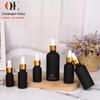 Em stock Frosted Black garrafa de óleo essencial conta-gotas frasco sub-garrafa 5ml100ml essência garrafa líquida garrafa cosmética garrafa de sopro