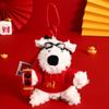 Llavero creativo de peluche de oso de Año Nuevo para coche, colgante para bolso de pareja del Año de la Serpiente, regalo pequeño, venta al por mayor