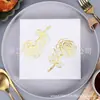 Happy Birthday Hot Stamping and Silver Napkins Birthday Party Layout Supplies Paper Decoration Cross-Border Wholesale