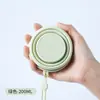 Taza de Agua Plegable, Taza de Enjuague Bucal Portátil Comprimida, Taza para Viajes al Aire Libre y Camping, Amarillo Trigo Verde, Taza de Café Blanco Roto