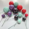 Decoração de Bolo Bola Dourada Bola Cor Macaron Bola Prateada para Assar Enfeites Suprimentos para Decorar Acessórios para Festa de Aniversário