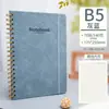 Caderno com Espiral, Capa de Couro Texturizado Vintage, Fechamento com Tira, Caderno Portátil para Anotações de Reunião de Escritório