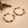 Brincos de Argola Quadrados e em Forma de Gota Coloridos com Strass Europeus e Americanos Transfronteiriços Brincos Modernos Leve Luxo Sentido de Alto Padrão Design de Brincos Sentido de Design Nicho