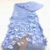 Malla de Tela Bordada 3D, Tela Bordada Estéreo con Cuentas Hecha a Mano, Tela para Vestido de Ropa de Primavera y Verano Lista para la Venta
