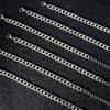 Collar para hombre europeo y americano, acero de titanio, acero inoxidable, pulsera de cadena cubana, cadena encriptada, collar de hip hop de 6 mm de grosor