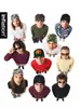 Ropa para Hombre Jiezhan 220G Fruta Elástica Manga Larga 26 Otoño Nuevo Producto Transfronterizo Europeo y Americano Holgada Color Sólido Talla Grande Camiseta