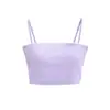 Camiseta sin mangas corta acolchada de estilo 'Hot Girl' con parte superior plana 2026 Verano Nuevo Versátil Moldeadora de Cintura Alta Crop Top con Hermoso Diseño en la Espalda