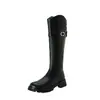 Outono e Inverno com Fivela Europa e América 43 Amazon Cano Alto 33 Comércio Exterior Botas de Motociclista Botas de Motociclista Grossas Botas Femininas Novas