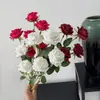 6 Rosas Pequenas para Decoração de Casamento, Flores Artificiais, Rosas Simuladas, Decoração de Casa, Flores Artificiais, Rosas Pequenas, Flores Simuladas