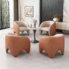 Silla de Comedor Minimalista Italiana Diseñador Lujo Ligero Cuero de Gama Alta Bolsa Suave Hogar Moderna Silla Simple Respaldo Silla