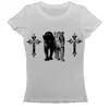 Moda Transfronteriza Retro Gótico Top de Cuello Redondo con Estampado de Dibujos Animados Personalizado Top de Manga Corta Camiseta Y2K Hot Girl Venta al por Mayor