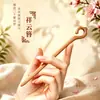 Grampo de Cabelo de Madeira de Pessegueiro Natural Estilo Antigo Feminino Sensação de Alto Padrão Penteado Grampo de Madeira Feito à Mão Novo Estilo Chinês Deslocamento Diário Grampo Versátil