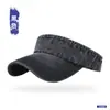 Sombrero de Vaquero sin Copa Nuevo Estilo Primavera y Verano, Sombrero Retro Lavado Hueco para Protección Solar para Mujeres, Sombrero de Sombrilla para Ciclismo al Aire Libre