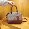 Bolso Retro 2026 Nuevo Bolso de Mano Estampado de Moda Europea y Americana Versátil Gran Capacidad Bolso tipo Concha Bolso de Hombro Cruzado