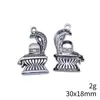 30x18mm 2g Plata Antigua Retro Joyería Hecha a Mano Material Faraón Egipcio Antiguo Serpiente Colgante