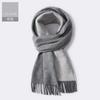 Cachecol Quente de Caxemira 100% Dupla Face para Mulheres Cor Pura Inverno Novo Clássico Xale com Franjas como Presente de Aniversário para a Esposa