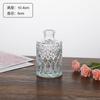 Minijarrón de cristal con relieve vintage de estilo francés, transparente, hidropónico, para escritorio.