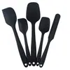 Conjunto de 5 Espátulas de Silicone para Massa, Ferramentas Domésticas para Assar, Espátula Integrada, Espátula de Cozinha, Raspador de Creme