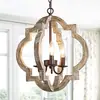 Luminária Pendente de Madeira Vintage Estilo Country Americano para Sala de Estar, Sala de Jantar, Quarto e Pousada, com um Visual Retro Desgastado