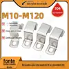 Abraçadeira de Aço Inoxidável 304 Abraçadeira para Tubo Quadrado Abraçadeira Quadrada Suporte de Ângulo Reto Fivela em U Abraçadeira Quadrada para Tubo de Equitação