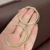 2026 Novos Brincos Redondos de Círculo de Camada Dupla para Mulheres Ear Cuffs de Círculo Deixam o Rosto Mais Fino Sensação de Alto Padrão Estilo Cool Brinco Simples