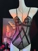 Gui Yun ropa interior sexy tentación sexy malla perspectiva pecho atado SM pasión traje entrepierna libre mono