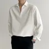Camisa de Color Sólido Holgada Nueva Otoño 2026 para Hombre, Camisa Pulóver de Marca Moderna, Camisa Casual Estilo Japonés para Adolescentes, Ropa para Hombre