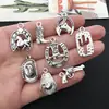 48 Colgantes Mixtos de Sombrero de Vaquero Occidental y Cactus de Aleación Accesorios Creativos para Pulsera, Collar, Llavero DIY