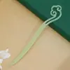Pasador de Acetato Accesorios para el Cabello Pasador de Imitación de Jade Pasador de Estilo Antiguo Dinastía Han Pasador de Acetato al por Mayor Pasador de Hoja Acrílica