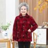 Abrigo de invierno de pana para abuela, mujer de 70 años, chaqueta acolchada de algodón con forro polar para madres de mediana edad y ancianas, abrigo de solapa engrosado