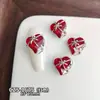 Caixa de Presente Liga de Zinco Strass Acessórios para Nail Art, Brilhante Luxo Leve Translúcido Branco Champagne Vermelho Coração Inclinado Decorações de Strass para Unhas