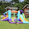 Castillo Inflable para Niños, Tobogán Inflable Pequeño de Tela Oxford, Castillo Combinado con Trampolín para Uso en Casa, Castillo Deportivo para Exteriores
