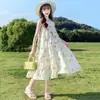 Vestido de Verano sin Mangas para Niñas 2026 Nuevo y Moderno Conjunto de Verano para Niños Mayores, Vestido de Princesa de Moda Popular en Internet para Niñas