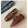 2026 Nuevo Estilo Pequeñas Aumentadoras de Altura Punta Redonda Planas Retro Zapatos de Entrenamiento Alemanes para Mujer, Zapatos Casuales Versátiles de Moda para Mujer