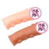 Pene de partículas grandes de punto flotante saliendo usando maza dildo artificial pene falo diversión para adultos funda desensibilizante