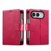 Aplicable a iPhone Duo Foldable Flip Phone Funda de Cuero Hebilla Tarjetero Soporte Estilo Simple de Negocios Carcasa Protectora