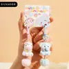 Baimao Original Paraíso dos Animais Fofos Fivela de Nariz Pequeno Chaveiro Boneca de Resina Criativa Chaveiro de Casal Pingente de Bolsa