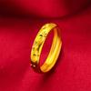 Anillo de latón chapado en oro con moneda europea para hombre y mujer, anillo de pareja de 24 quilates, joyería vietnamita de oro arena.
