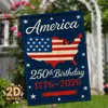 Producto Nuevo Transfronterizo 2026 Día de la Independencia Americana 250º Aniversario Bandera de Jardín Nueva Decoración Exterior para Patio Tela al por Mayor
